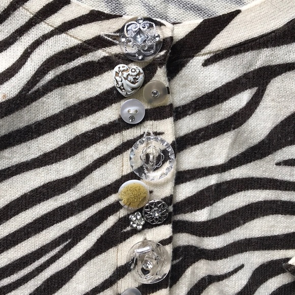 🦓VTG dELiA*s Zebra Print Cardigan - Picture 2 of 8